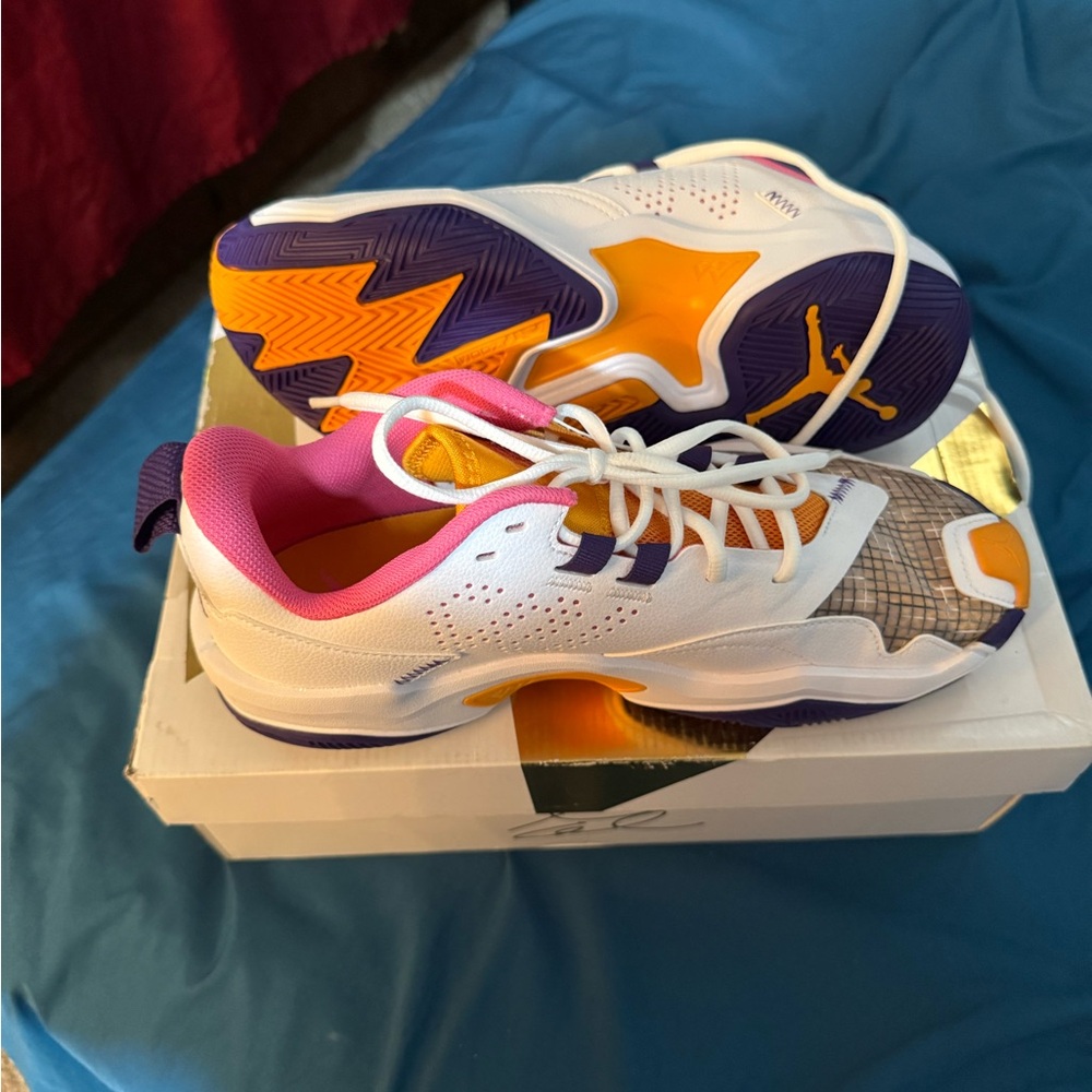 Jordan White Pink Athletic Shoes Modern Design
